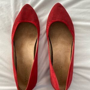 Vionic red flats (Gem Posey), size 11
